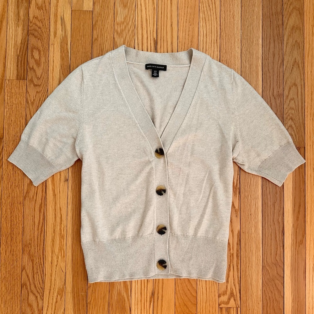 Saks Short Sleeve Cardigan